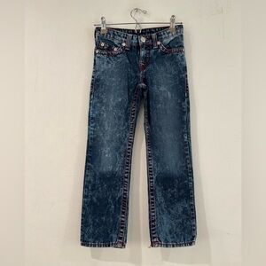 TRUE RELIGION Boys' 80s faded blue red jeans size 8